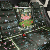 Lets Jingle And Flamingle Christmas Back Car Seat Cover Funny Xmas Holiday Patterns - Wonder Print Shop