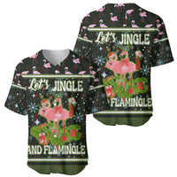 Lets Jingle And Flamingle Christmas Baseball Jersey Funny Xmas Holiday Patterns - Wonder Print Shop