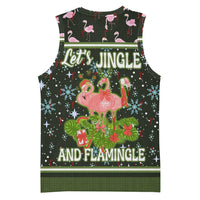 Lets Jingle And Flamingle Christmas Basketball Jersey Funny Xmas Holiday Patterns - Wonder Print Shop