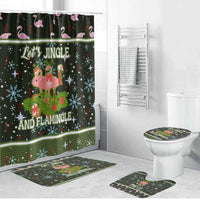 Lets Jingle And Flamingle Christmas Bathroom Set Funny Xmas Holiday Patterns - Wonder Print Shop