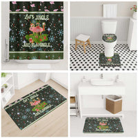 Lets Jingle And Flamingle Christmas Bathroom Set Funny Xmas Holiday Patterns - Wonder Print Shop