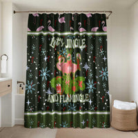 Lets Jingle And Flamingle Christmas Bathroom Set Funny Xmas Holiday Patterns - Wonder Print Shop