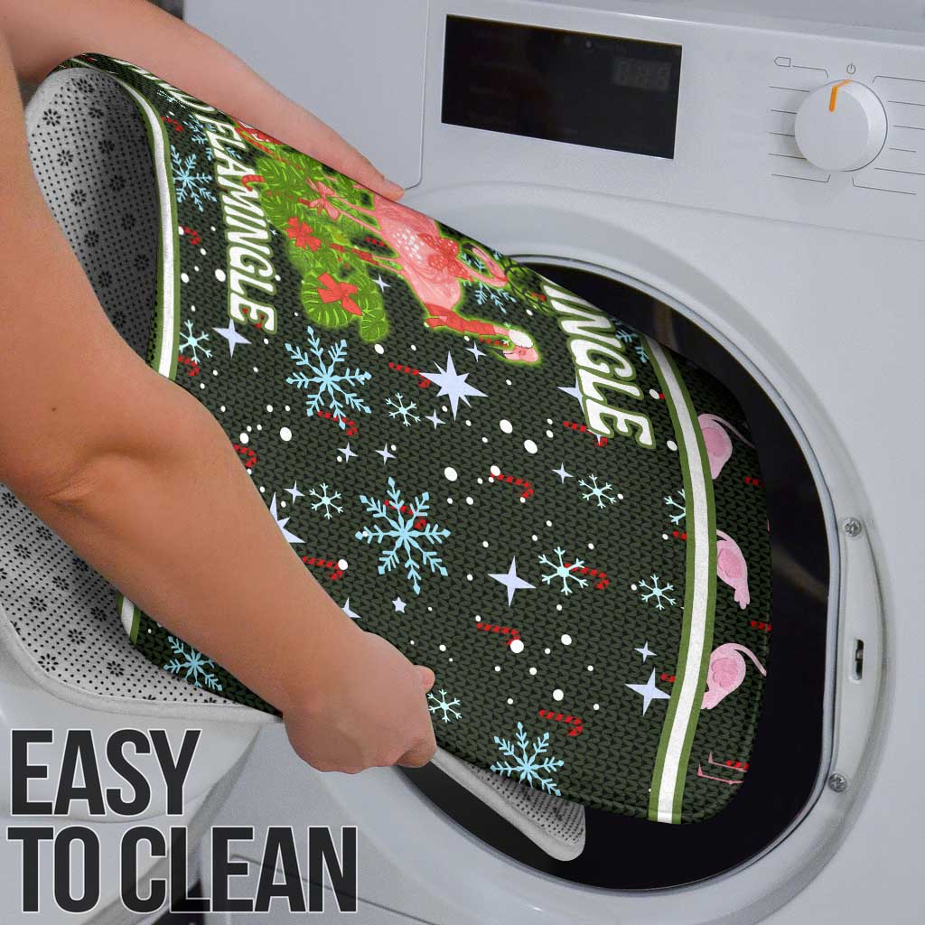 Lets Jingle And Flamingle Christmas Bathroom Set Funny Xmas Holiday Patterns - Wonder Print Shop