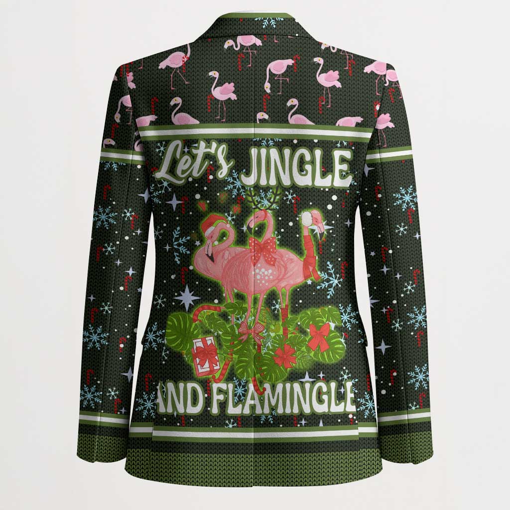 Lets Jingle And Flamingle Christmas Blazer Funny Xmas Holiday Patterns - Wonder Print Shop