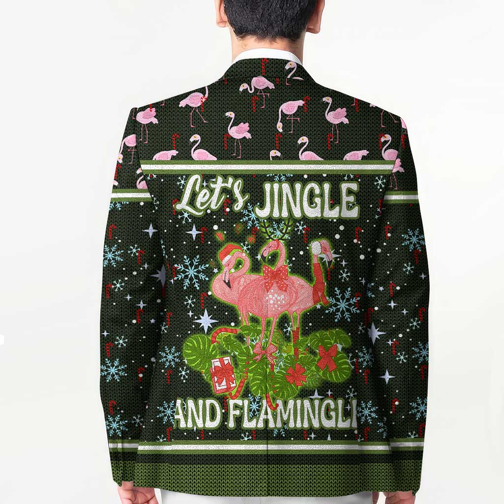 Lets Jingle And Flamingle Christmas Blazer Funny Xmas Holiday Patterns - Wonder Print Shop