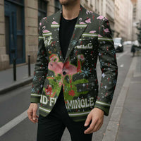 Lets Jingle And Flamingle Christmas Blazer Funny Xmas Holiday Patterns - Wonder Print Shop