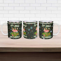 Lets Jingle And Flamingle Christmas Ceramic Mug Funny Xmas Holiday Patterns - Wonder Print Shop