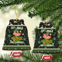 Lets Jingle And Flamingle Christmas Ceramic Ornament Funny Xmas Holiday Patterns - Wonder Print Shop