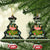 Lets Jingle And Flamingle Christmas Ceramic Ornament Funny Xmas Holiday Patterns - Wonder Print Shop