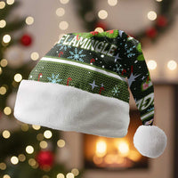 Lets Jingle And Flamingle Christmas Santa Hat Funny Xmas Holiday Patterns - Wonder Print Shop