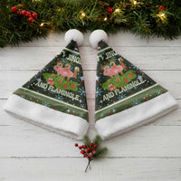 Lets Jingle And Flamingle Christmas Santa Hat Funny Xmas Holiday Patterns - Wonder Print Shop