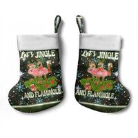 Lets Jingle And Flamingle Christmas Stocking Funny Xmas Holiday Patterns - Wonder Print Shop