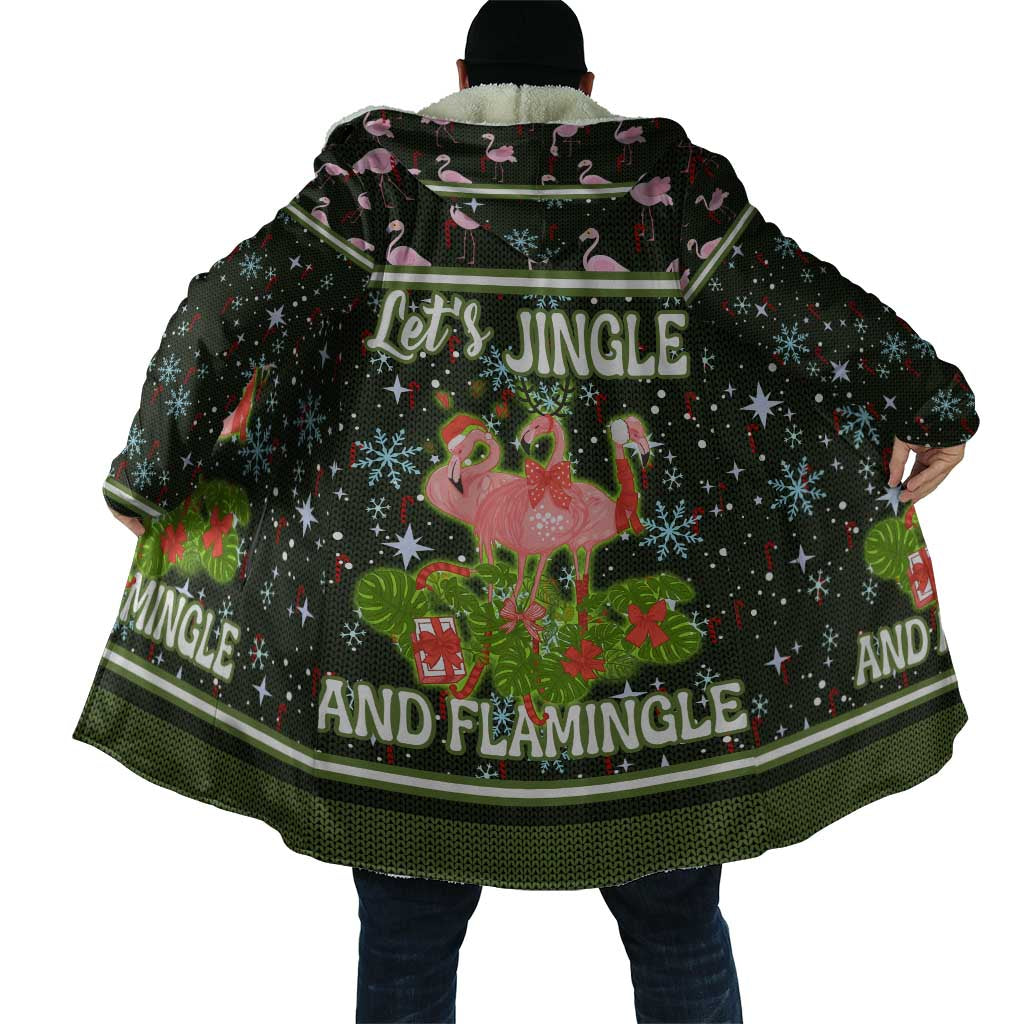 Lets Jingle And Flamingle Christmas Cloak Funny Xmas Holiday Patterns - Wonder Print Shop