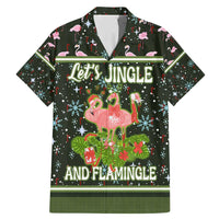 Lets Jingle And Flamingle Christmas Family Matching Mermaid Dress and Hawaiian Shirt Funny Xmas Holiday Patterns - Wonder Print Shop