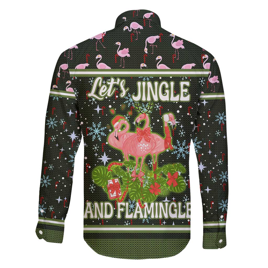 Lets Jingle And Flamingle Christmas Family Matching Mermaid Dress and Hawaiian Shirt Funny Xmas Holiday Patterns - Wonder Print Shop