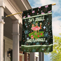 Lets Jingle And Flamingle Christmas Garden Flag Funny Xmas Holiday Patterns - Wonder Print Shop