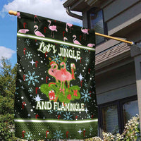Lets Jingle And Flamingle Christmas Garden Flag Funny Xmas Holiday Patterns - Wonder Print Shop