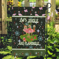 Lets Jingle And Flamingle Christmas Garden Flag Funny Xmas Holiday Patterns - Wonder Print Shop