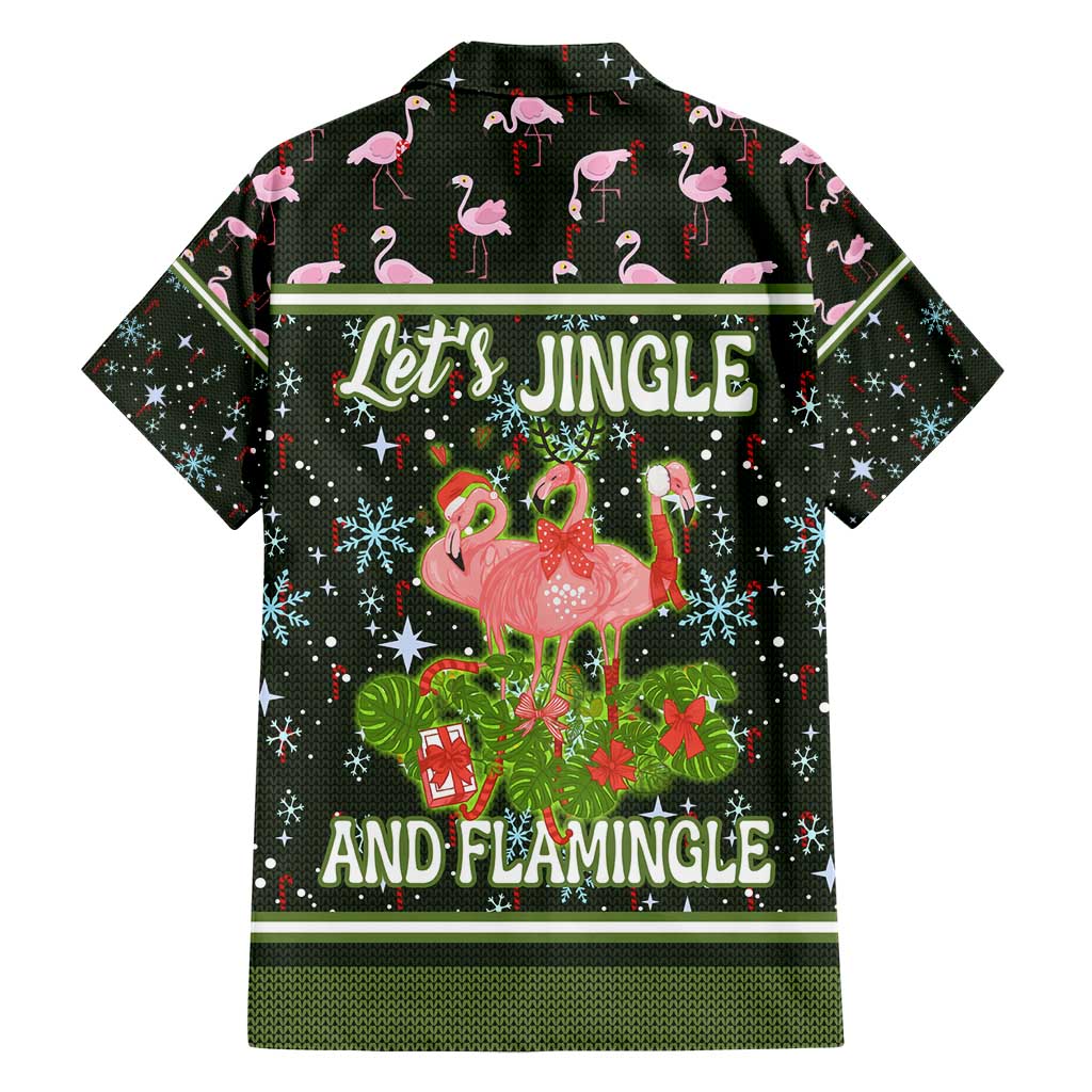 Lets Jingle And Flamingle Christmas Hawaiian Shirt Funny Xmas Holiday Patterns - Wonder Print Shop