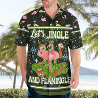 Lets Jingle And Flamingle Christmas Hawaiian Shirt Funny Xmas Holiday Patterns - Wonder Print Shop