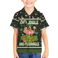 Lets Jingle And Flamingle Christmas Hawaiian Shirt Funny Xmas Holiday Patterns - Wonder Print Shop