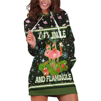 Lets Jingle And Flamingle Christmas Hoodie Dress Funny Xmas Holiday Patterns - Wonder Print Shop
