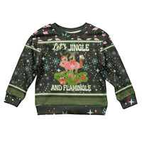 Lets Jingle And Flamingle Christmas Kid Ugly Christmas Sweater Funny Xmas Holiday Patterns - Wonder Print Shop
