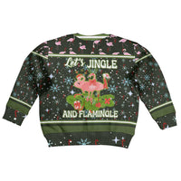 Lets Jingle And Flamingle Christmas Kid Ugly Christmas Sweater Funny Xmas Holiday Patterns - Wonder Print Shop