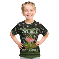 Lets Jingle And Flamingle Christmas Kid T Shirt Funny Xmas Holiday Patterns - Wonder Print Shop