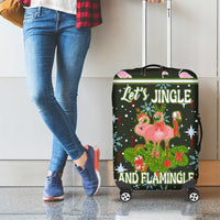 Lets Jingle And Flamingle Christmas Luggage Cover Funny Xmas Holiday Patterns - Wonder Print Shop