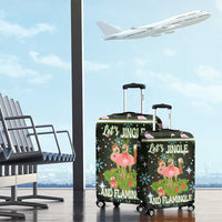 Lets Jingle And Flamingle Christmas Luggage Cover Funny Xmas Holiday Patterns - Wonder Print Shop