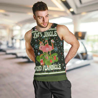 Lets Jingle And Flamingle Christmas Men Tank Top Funny Xmas Holiday Patterns - Wonder Print Shop