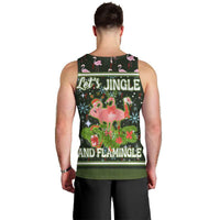 Lets Jingle And Flamingle Christmas Men Tank Top Funny Xmas Holiday Patterns - Wonder Print Shop