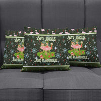 Lets Jingle And Flamingle Christmas Pillow Cover Funny Xmas Holiday Patterns - Wonder Print Shop
