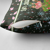 Lets Jingle And Flamingle Christmas Pillow Cover Funny Xmas Holiday Patterns - Wonder Print Shop