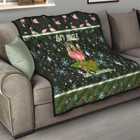 Lets Jingle And Flamingle Christmas Quilt Funny Xmas Holiday Patterns - Wonder Print Shop