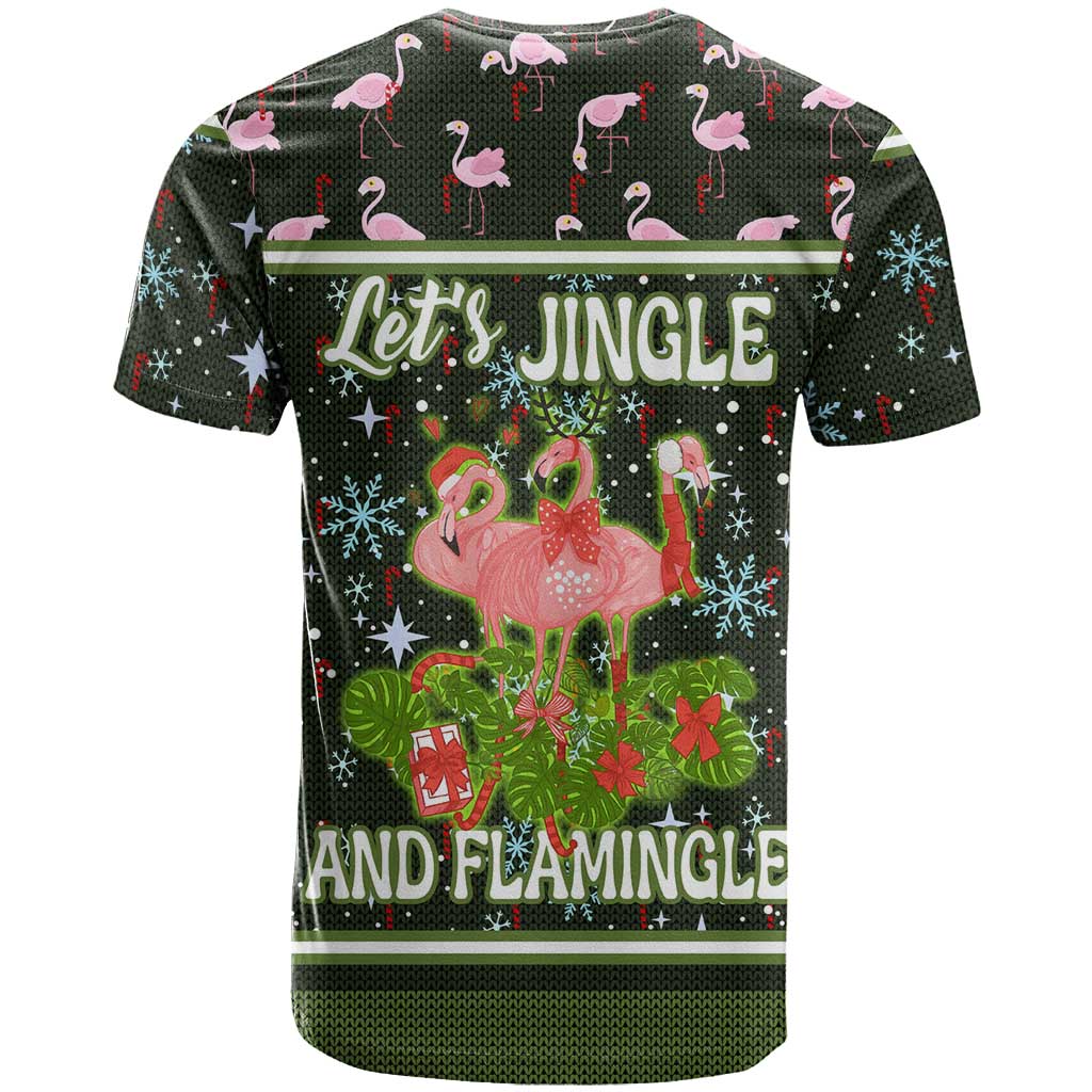 Lets Jingle And Flamingle Christmas T Shirt Funny Xmas Holiday Patterns - Wonder Print Shop