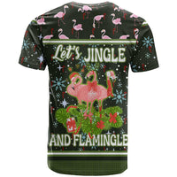 Lets Jingle And Flamingle Christmas T Shirt Funny Xmas Holiday Patterns - Wonder Print Shop