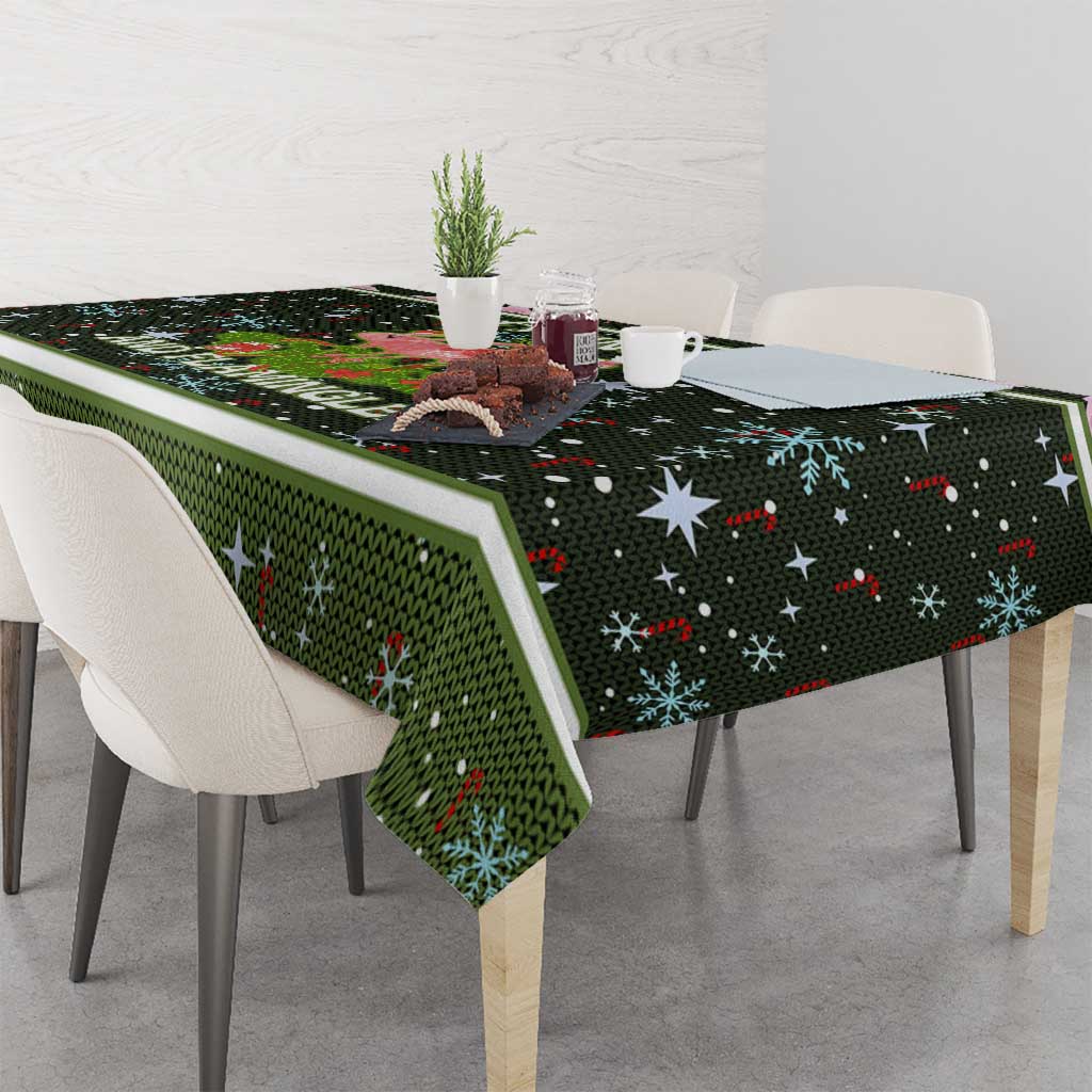 Lets Jingle And Flamingle Christmas Tablecloth Funny Xmas Holiday Patterns - Wonder Print Shop