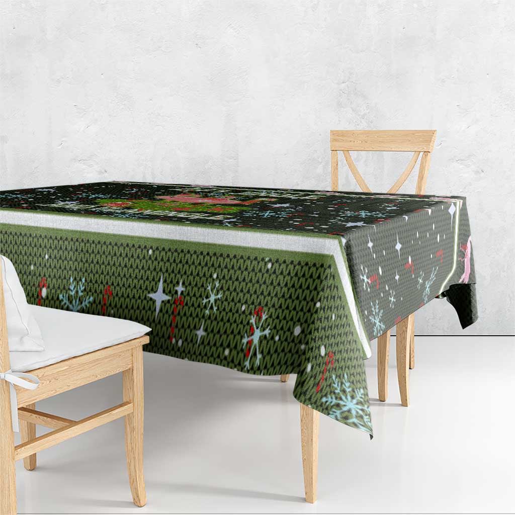 Lets Jingle And Flamingle Christmas Tablecloth Funny Xmas Holiday Patterns - Wonder Print Shop