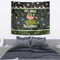 Lets Jingle And Flamingle Christmas Tapestry Funny Xmas Holiday Patterns - Wonder Print Shop