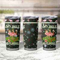 Lets Jingle And Flamingle Christmas Tumbler Cup Funny Xmas Holiday Patterns - Wonder Print Shop