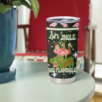 Lets Jingle And Flamingle Christmas Tumbler Cup Funny Xmas Holiday Patterns - Wonder Print Shop