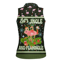 Lets Jingle And Flamingle Christmas Women Sleeveless Polo Shirt Funny Xmas Holiday Patterns - Wonder Print Shop
