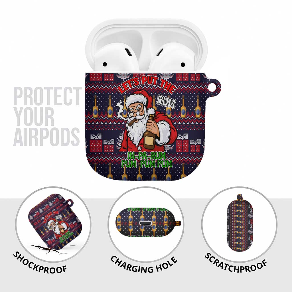 Lets Put The Rum Pum Pum Pum Christmas AirPods Case Xmas Holiday Patterns - Wonder Print Shop