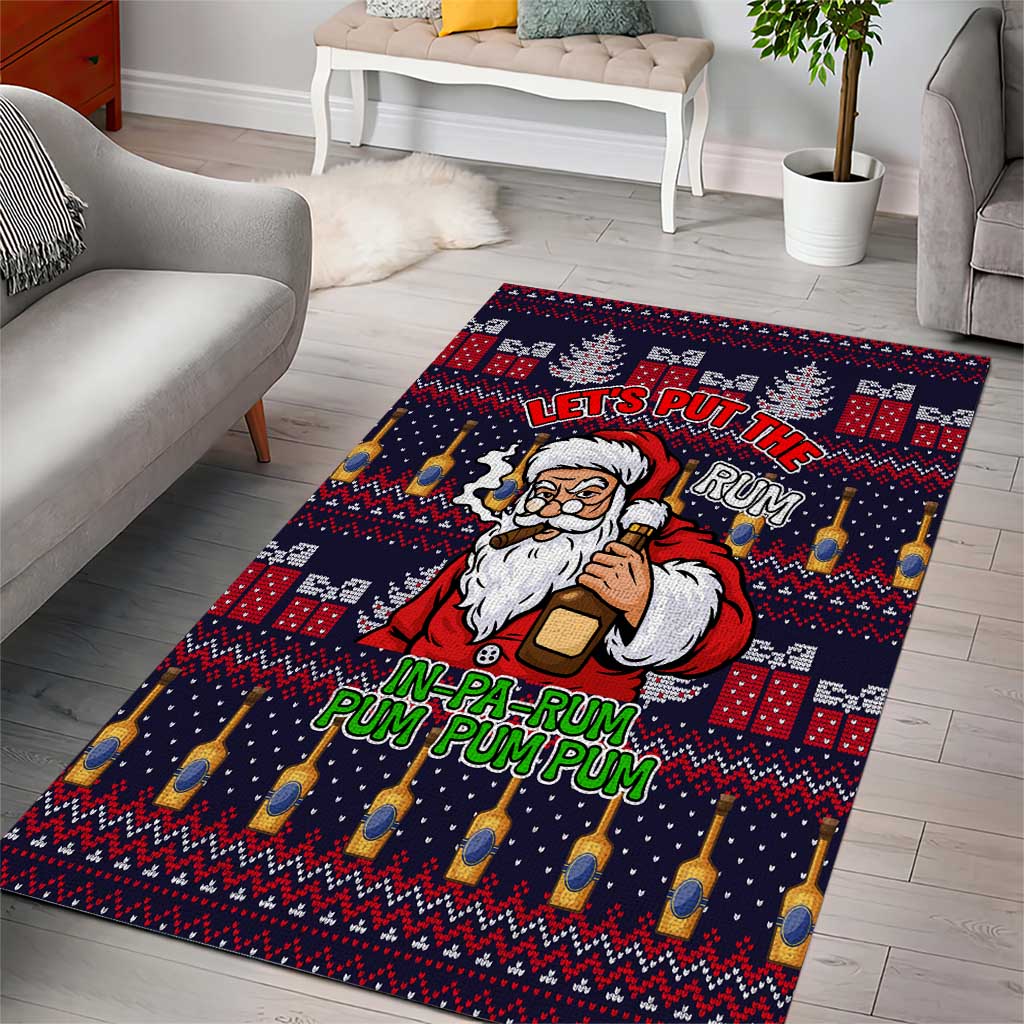 Lets Put The Rum Pum Pum Pum Christmas Area Rug Xmas Holiday Patterns - Wonder Print Shop