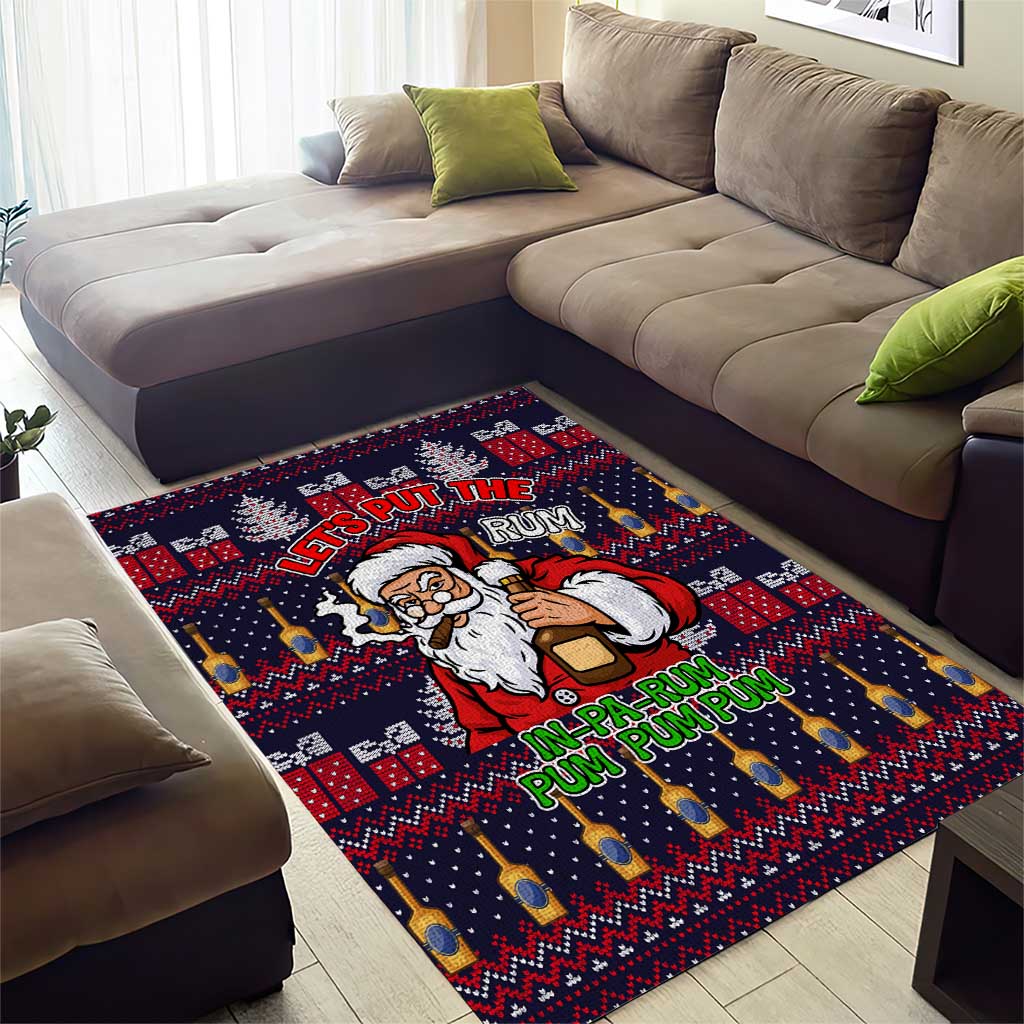 Lets Put The Rum Pum Pum Pum Christmas Area Rug Xmas Holiday Patterns - Wonder Print Shop