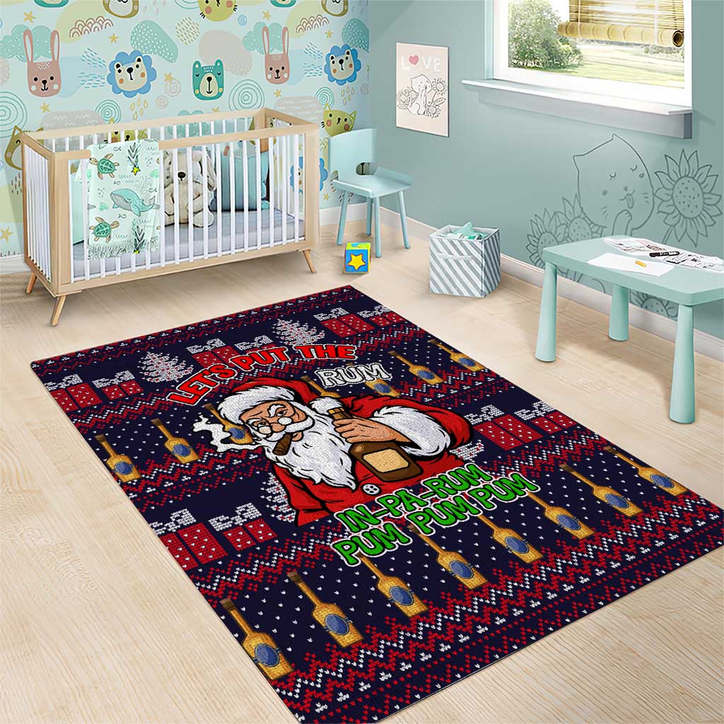 Lets Put The Rum Pum Pum Pum Christmas Area Rug Xmas Holiday Patterns - Wonder Print Shop
