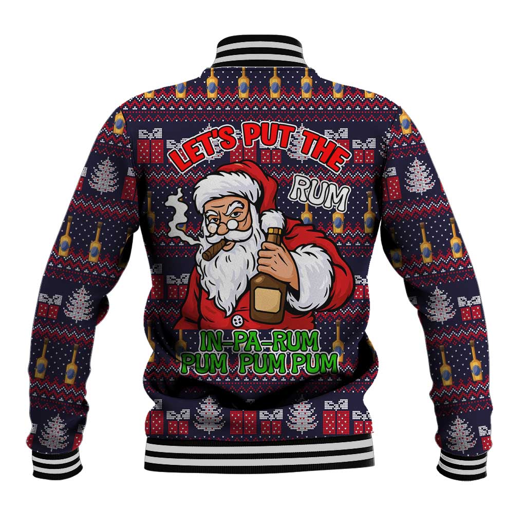 Lets Put The Rum Pum Pum Pum Christmas Baseball Jacket Xmas Holiday Patterns - Wonder Print Shop