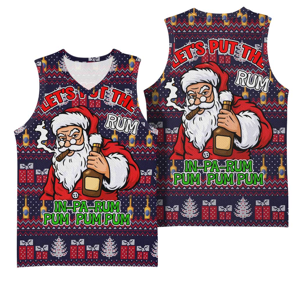 Lets Put The Rum Pum Pum Pum Christmas Basketball Jersey Xmas Holiday Patterns - Wonder Print Shop